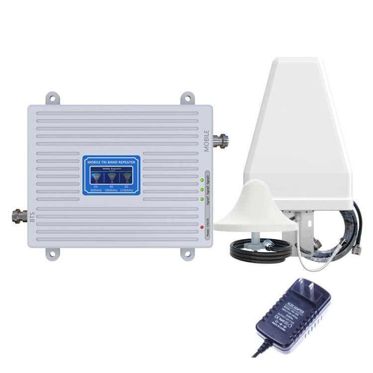 Triple-Band 900/1800/2100 Mobile Phone Signal Reception Booster Amplifier, UK Plug, US Plug, EU Plug