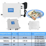 Triple-Band 900/1800/2100 Mobile Phone Signal Reception Booster Amplifier, UK Plug, US Plug, EU Plug