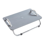 Adjustable Under Desk Foot Rest  for Office Ergonomics, Anti-Cross Leg Design Foot Stool, Metal Tube Black, Metal Tube Gray