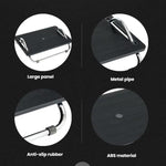 Adjustable Under Desk Foot Rest  for Office Ergonomics, Anti-Cross Leg Design Foot Stool, Metal Tube Black, Metal Tube Gray