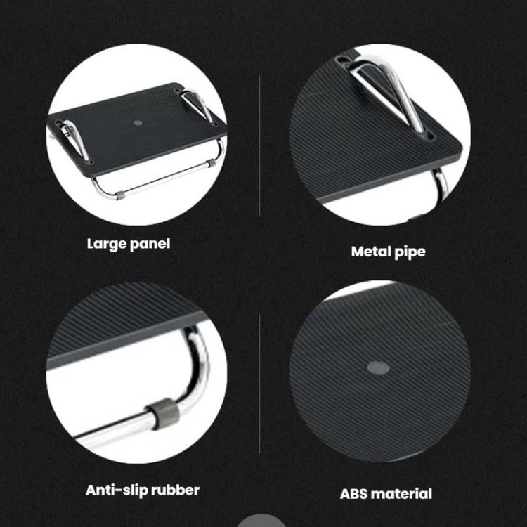 Adjustable Under Desk Foot Rest  for Office Ergonomics, Anti-Cross Leg Design Foot Stool, Metal Tube Black, Metal Tube Gray