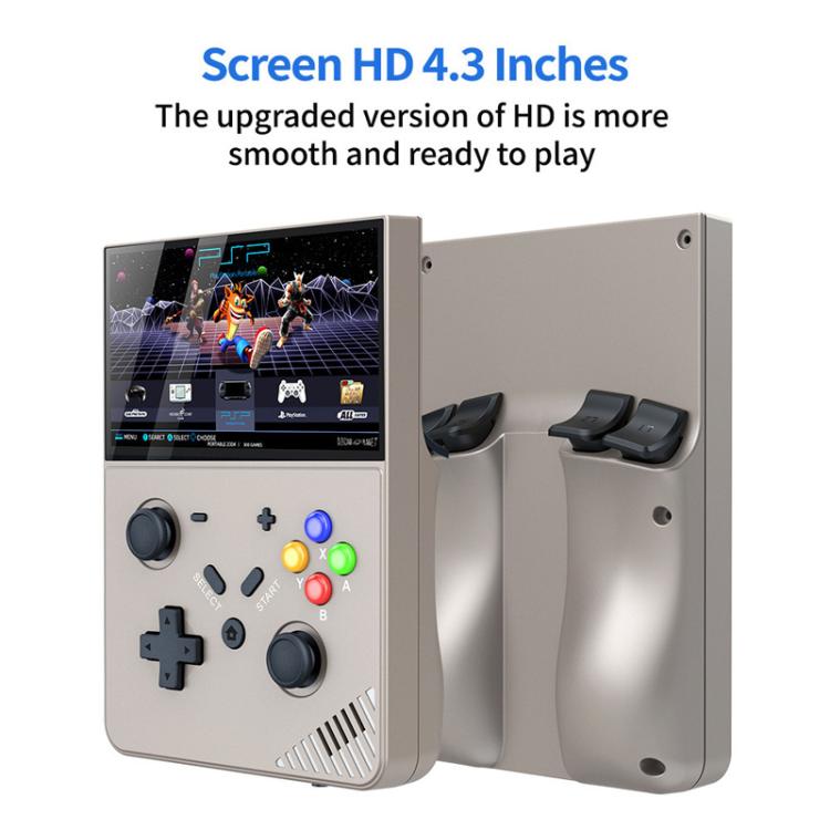 R43 Pro Handheld Game Console 4K HD 4.3-Inch Screen Home Portable Video Game Player, Translucent Black 64G, Gray 64G, Translucent Black 128G, Gray 128G