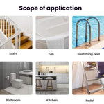 12pcs /Pack PEVA Self-Adhesive Glow-in-the-Dark Anti-Slip Stickers for Bathroom, Stairs, Floor, Strip 2x20cm, Strip 2x38cm, S-shape 1.3x18cm, Round 8cm, Round 10cm, Flower 8cm, Flower 10cm, Conch