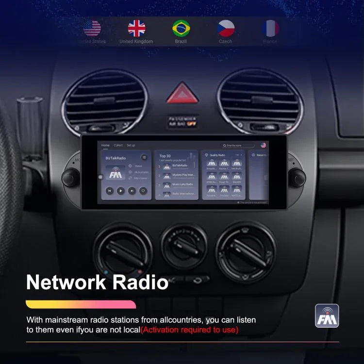 For Volkswagen Beetle 2002-2010 6.86 inch 2+64G Horizontal Screen Android Car Player, Standard, Standard+AHD+Microphone