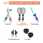 JYS NS2281 pour Nintendo Switch 2 Sports Kit de sport 9 en 1 Accessoires de jeu Poignées gauche et droite