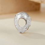 S925 Sterling Silver Platinum-Plated Shining Heart Beads