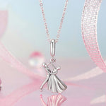 S925 Sterling Silver Oxidized Couple Dancing Pendant