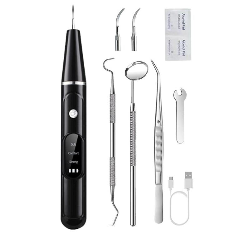 Pet Ultrasonic Teeth Cleaner Dog Tooth Brushing Kit Plaque Tartar Remover Dental Care Tool, With 3pcs Kit (White), With 3pcs Kit (Black), With Gift Box Oral Mirror (White), With Gift Box Oral Mirror (Black)