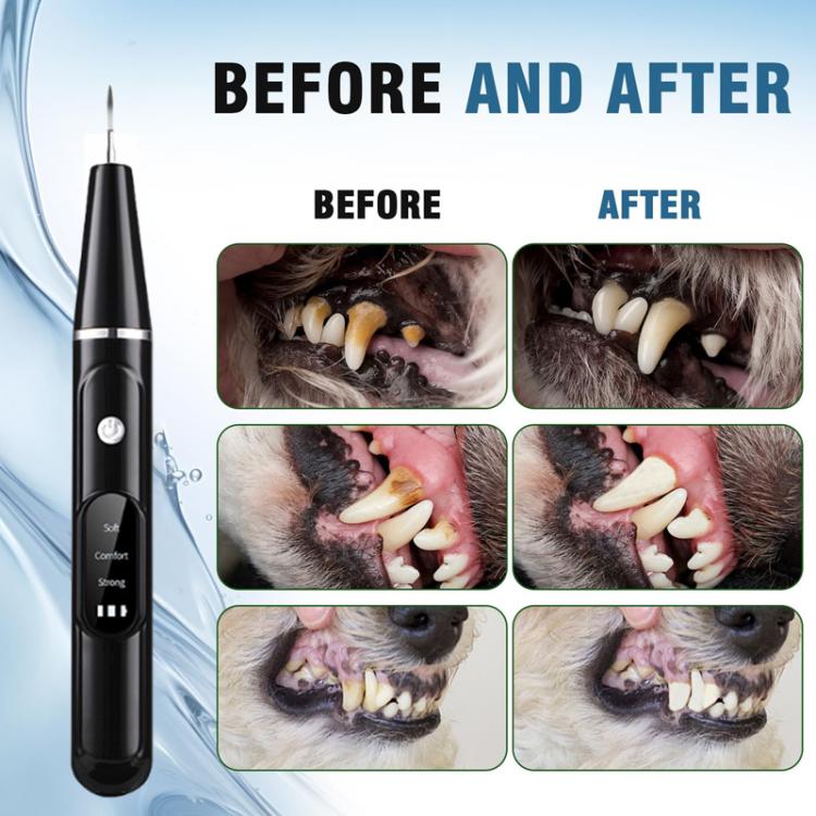 Pet Ultrasonic Teeth Cleaner Dog Tooth Brushing Kit Plaque Tartar Remover Dental Care Tool, With 3pcs Kit (White), With 3pcs Kit (Black), With Gift Box Oral Mirror (White), With Gift Box Oral Mirror (Black)