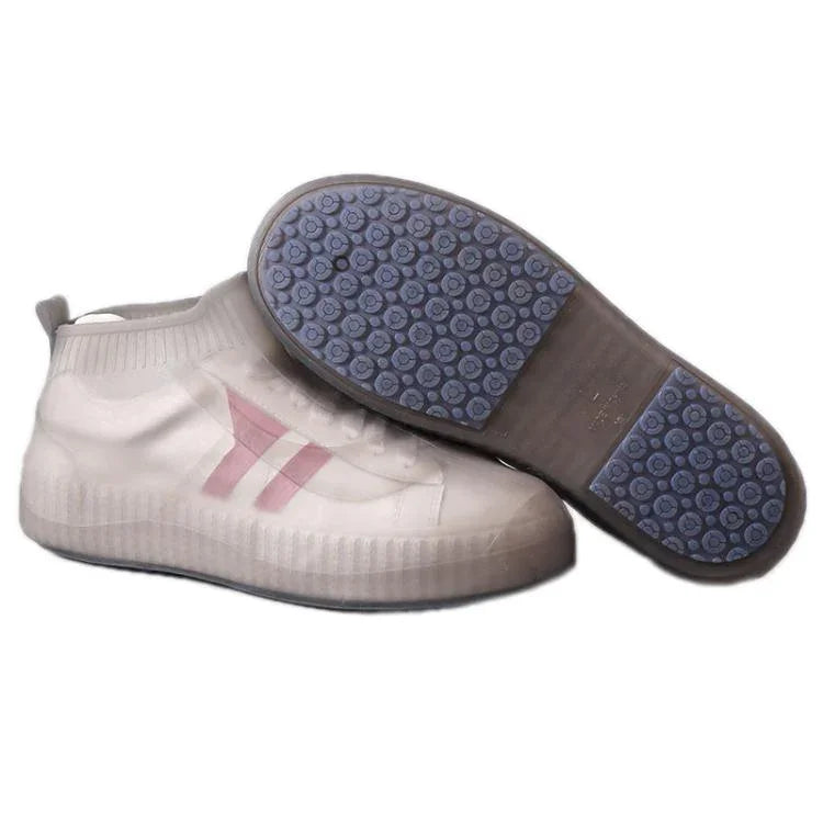 Outdoor Waterproof Non-Slip Thick Wear-Resistant Rain Shoe Covers, S 31-33, M 34-36, L 37-39, XL 40-42, XXL 43-45