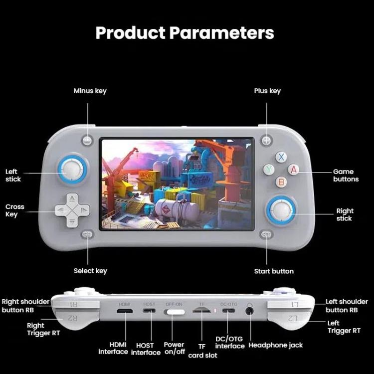 Console de jeux portable rétro XF43, open source, grand écran 4,3 pouces, 64 Go, 128 Go