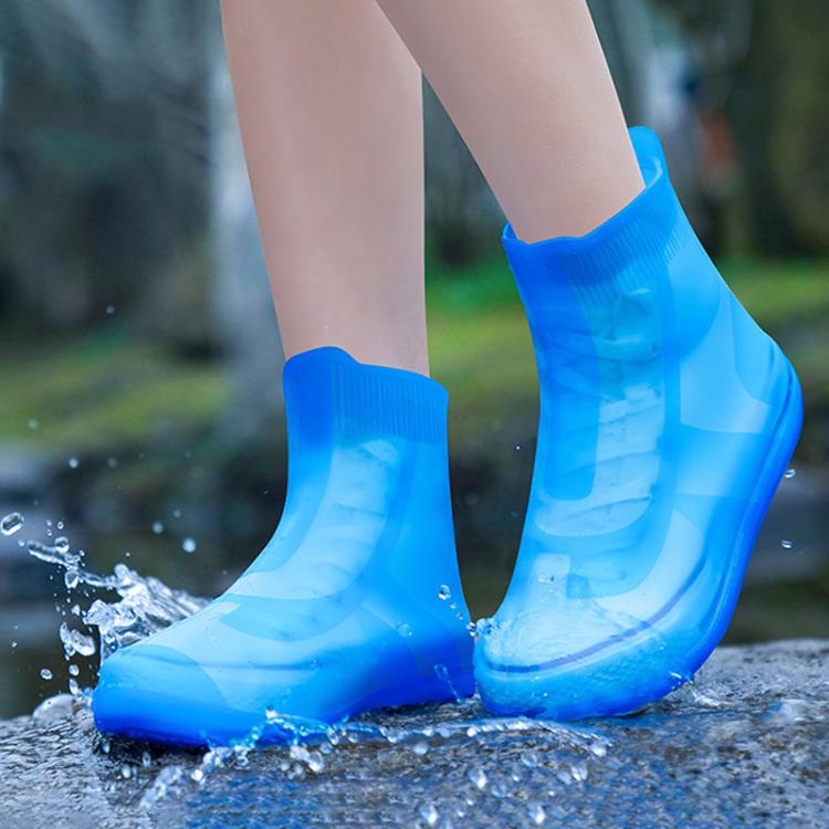 Thickened Wear-Resistant Waterproof Silicone Rain Shoe Cover, S 31-33, M 34-36, L 37-39, XL 40-42, XXL 43-45