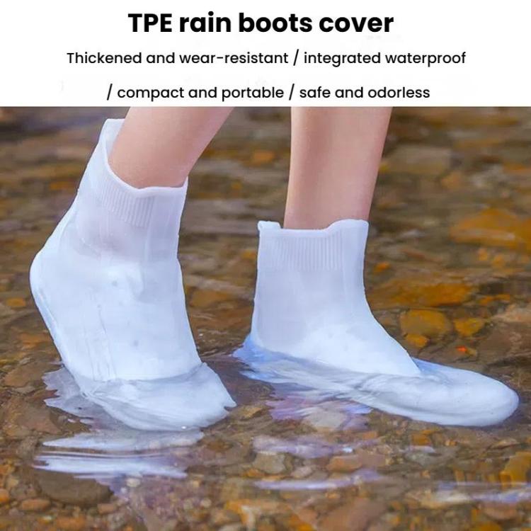Thickened Wear-Resistant Waterproof Silicone Rain Shoe Cover, S 31-33, M 34-36, L 37-39, XL 40-42, XXL 43-45