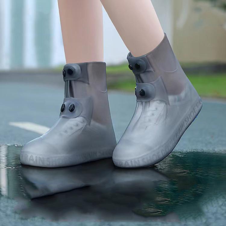 18cm Outdoor Thickened Wear-Resistant Mid-Tube Rainproof Shoe Covers, M 34-36, L 37-39, XL 40-42, XXL 43-45, XXXL 46-