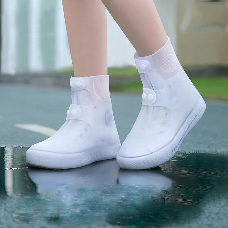 18cm Outdoor Thickened Wear-Resistant Mid-Tube Rainproof Shoe Covers, M 34-36, L 37-39, XL 40-42, XXL 43-45, XXXL 46-