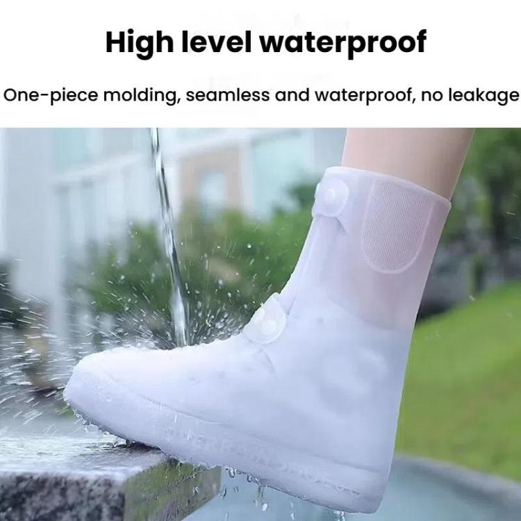 18cm Outdoor Thickened Wear-Resistant Mid-Tube Rainproof Shoe Covers, M 34-36, L 37-39, XL 40-42, XXL 43-45, XXXL 46-
