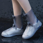 25cm Outdoor Thickened Wear-Resistant High-Tube Rainproof Shoe Cover, M 34-36, L 37-39, XL 40-42, XXL 43-45, XXXL 45-46