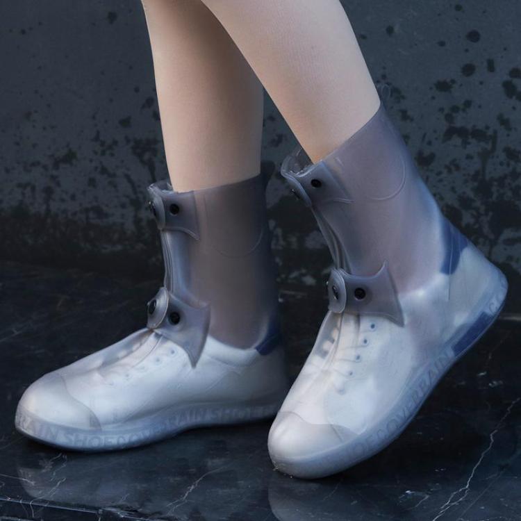 25cm Outdoor Thickened Wear-Resistant High-Tube Rainproof Shoe Cover, M 34-36, L 37-39, XL 40-42, XXL 43-45, XXXL 45-46