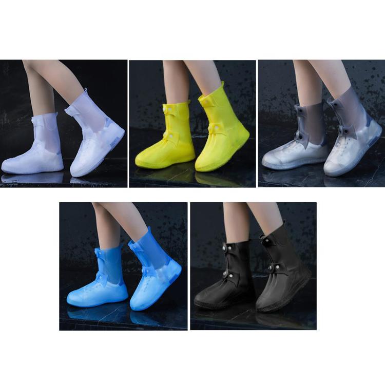 25cm Outdoor Thickened Wear-Resistant High-Tube Rainproof Shoe Cover, M 34-36, L 37-39, XL 40-42, XXL 43-45, XXXL 45-46