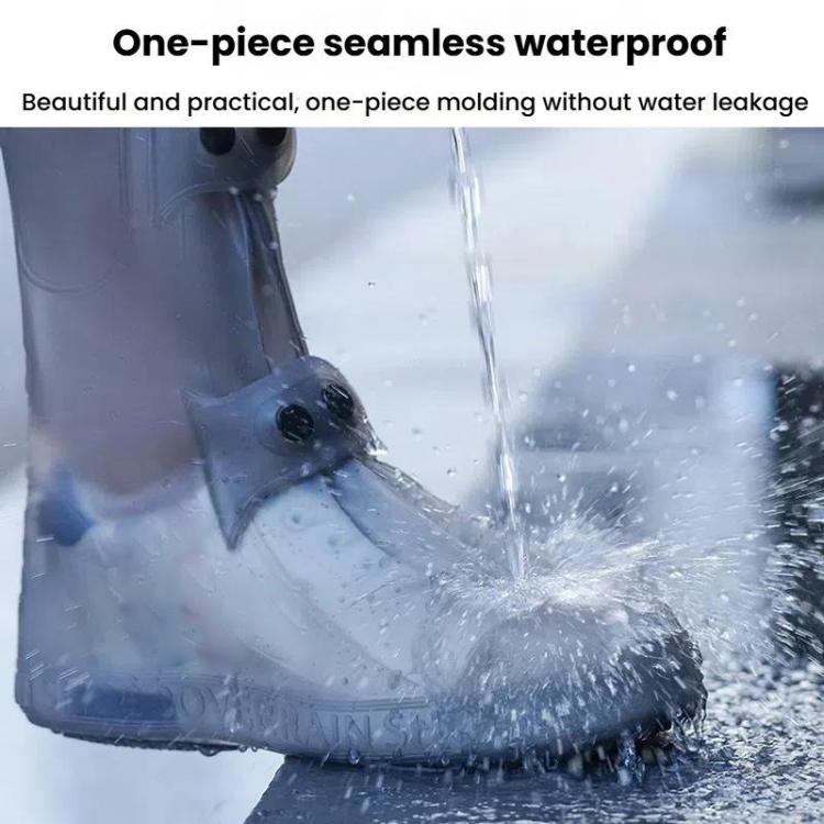 25cm Outdoor Thickened Wear-Resistant High-Tube Rainproof Shoe Cover, M 34-36, L 37-39, XL 40-42, XXL 43-45, XXXL 45-46
