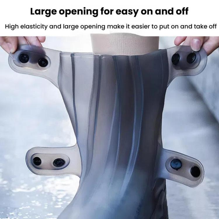 25cm Outdoor Thickened Wear-Resistant High-Tube Rainproof Shoe Cover, M 34-36, L 37-39, XL 40-42, XXL 43-45, XXXL 45-46