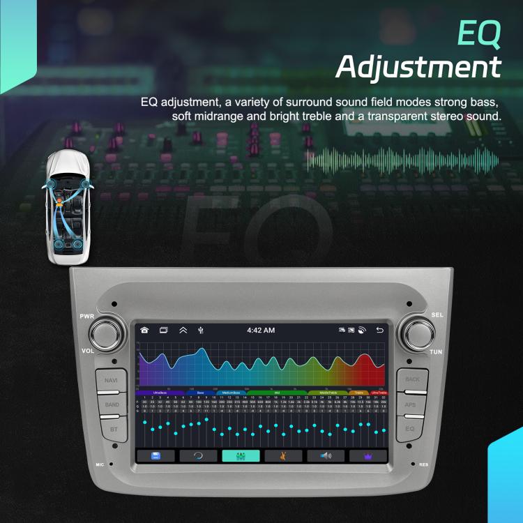 For Alfa Romeo MITO 2008-2016 7 inch Horizontal Screen Android 15 Carplay Car Center Control Integrated Machine, 4+64G, 2+64G