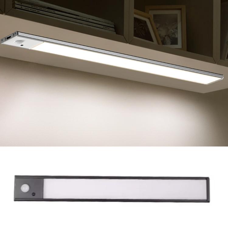 Rechargeable Motion Sensor Light Bar Cabinet Wardrobe Lamp With Remote Control, 20cm Silver, 40cm Silver, 60cm Silver, 80cm Silver, 20cm Black, 40cm Black, 60cm Black, 80cm Black
