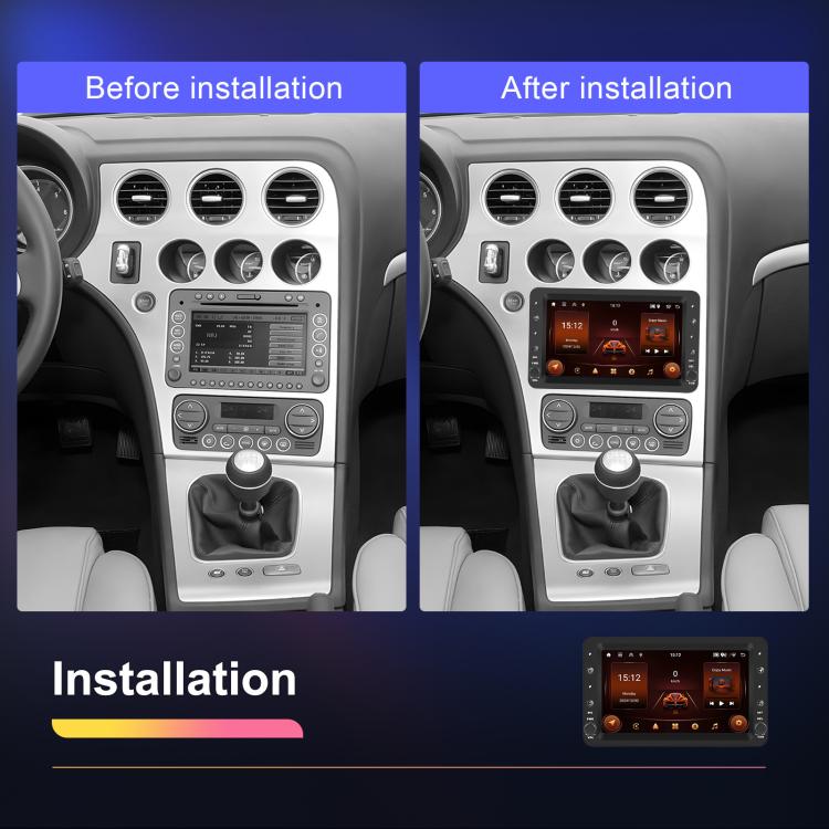 For Alfa Romeo 159 7 inch Horizontal Screen Carplay Car Navigation Center Control Integrated Machine, 2+64G, 4+64G