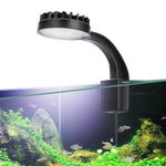 5W Blue White Aquarium LED Clip Light with 12 LEDs USB Powered Mini Fish Tank Light for Aquatic Plants, Water Grass & Small Tanks, 220V, 110V