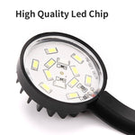 5W Blue White Aquarium LED Clip Light with 12 LEDs USB Powered Mini Fish Tank Light for Aquatic Plants, Water Grass & Small Tanks, 220V, 110V