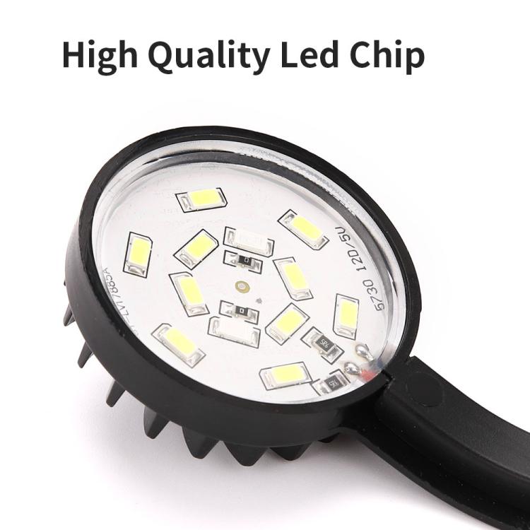 5W Blue White Aquarium LED Clip Light with 12 LEDs USB Powered Mini Fish Tank Light for Aquatic Plants, Water Grass & Small Tanks, 220V, 110V