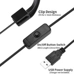 5W Blue White Aquarium LED Clip Light with 12 LEDs USB Powered Mini Fish Tank Light for Aquatic Plants, Water Grass & Small Tanks, 220V, 110V