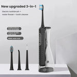 3-in-1 Electric Toothbrush, Water Flosser & Oral Irrigator with 180mL Detachable Tank