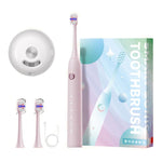 Rechargeable Sonic Electric Toothbrush for Adults with Custom Mode, Antibacterial Brush Heads, Smart Timer, Sterilization White, Sterilization Light Purple, Standard White, Standard Light Purple