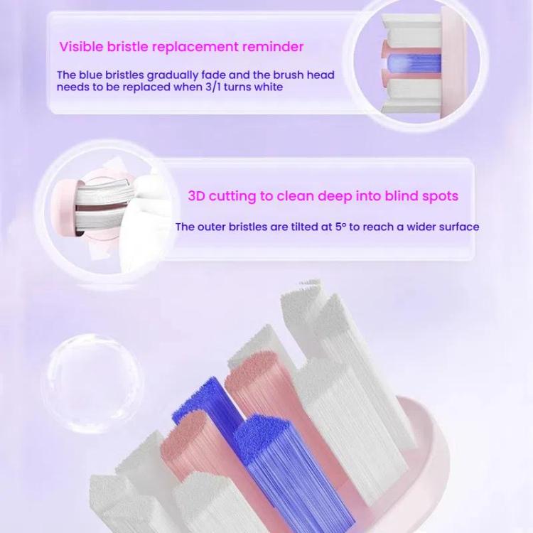 Rechargeable Sonic Electric Toothbrush for Adults with Custom Mode, Antibacterial Brush Heads, Smart Timer, Sterilization White, Sterilization Light Purple, Standard White, Standard Light Purple