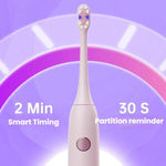 Rechargeable Sonic Electric Toothbrush for Adults with Custom Mode, Antibacterial Brush Heads, Smart Timer, Sterilization White, Sterilization Light Purple, Standard White, Standard Light Purple
