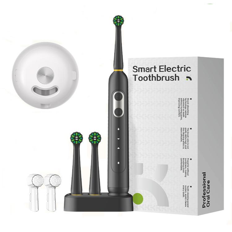 Rechargeable Electric Toothbrush for Adults 4200 RPM Rotating Brush IPX8 Waterproof Inductive Charging, Sterilized White, Sterilized Black, Regular White, Regular Black