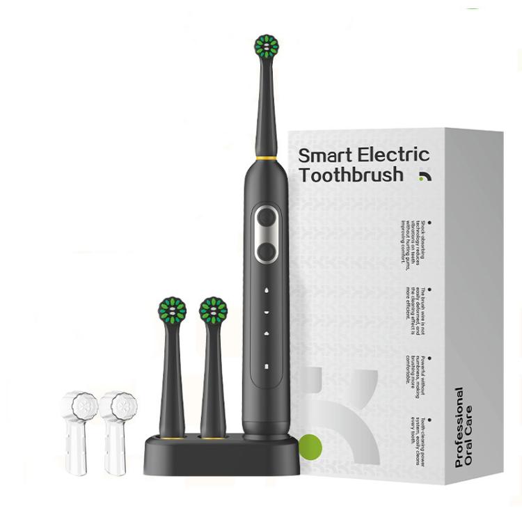 Rechargeable Electric Toothbrush for Adults 4200 RPM Rotating Brush IPX8 Waterproof Inductive Charging, Sterilized White, Sterilized Black, Regular White, Regular Black