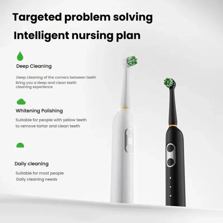 Rechargeable Electric Toothbrush for Adults 4200 RPM Rotating Brush IPX8 Waterproof Inductive Charging, Sterilized White, Sterilized Black, Regular White, Regular Black