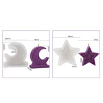 Candle Silicone Mold DIY Handmade Moon Star Aromatherapy Plaster Ornament Mold, Moon LZ-651, Star LZ-652