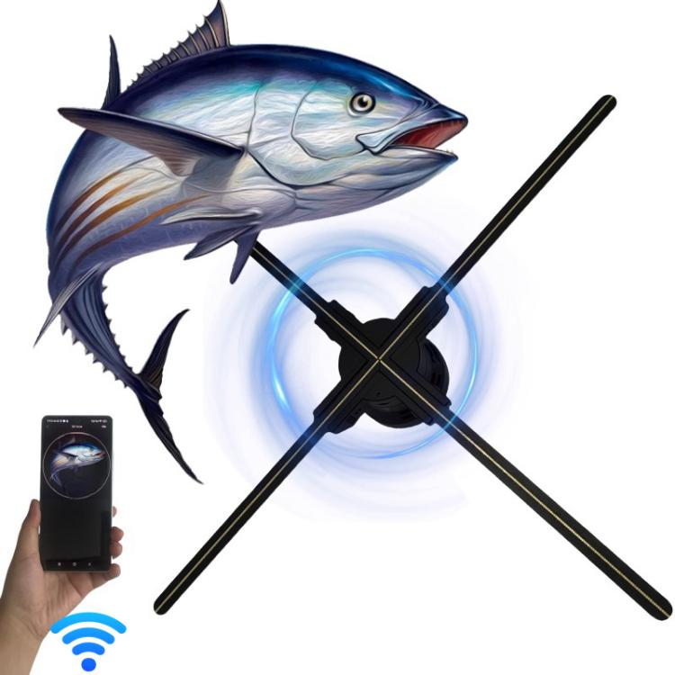 Ventilateur holographique 3D de 60 cm avec résolution 1600x720 et 720 LED, contrôle de contenu DIY via WiFi/APP, prise US, prise EU, prise UK, prise AU