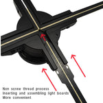 Ventilateur holographique 3D de 60 cm avec résolution 1600x720 et 720 LED, contrôle de contenu DIY via WiFi/APP, prise US, prise EU, prise UK, prise AU