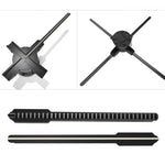 Ventilateur holographique 3D de 60 cm avec résolution 1600x720 et 720 LED, contrôle de contenu DIY via WiFi/APP, prise US, prise EU, prise UK, prise AU