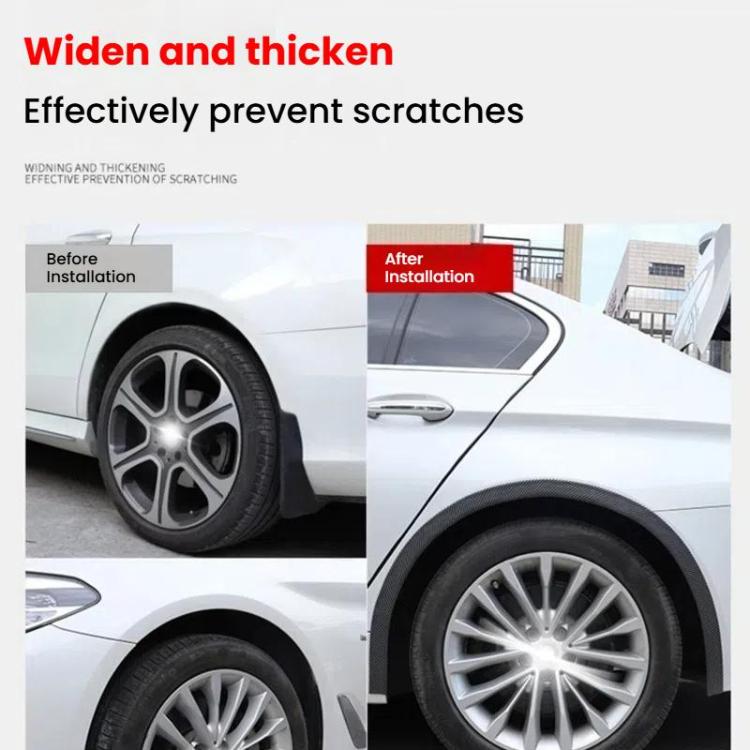Self-Adhesive Car Wheel Arch Trim Protective Strip Anti-Scratch Guard for Vehicle Door Edge Length 1.5m, 4.5cm Wide Black, 4.5cm Wide Carbon Fiber, 3.5cm Wide Black, 3.5cm Wide Carbon Fiber