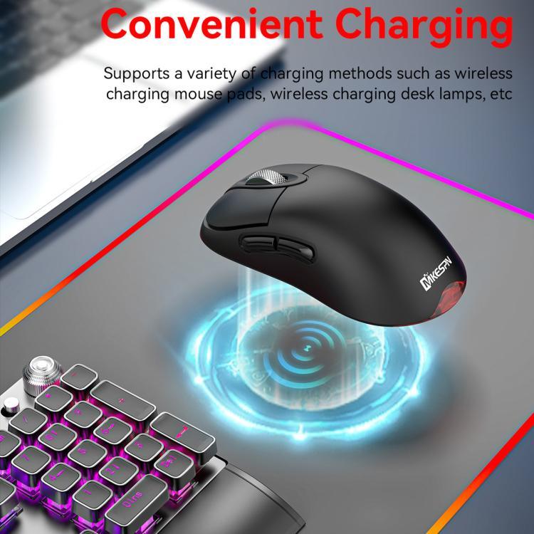Tri-Mode Wireless Gaming Mouse 24000 DPI, 6 RGB Lighting Modes, Rechargeable, Macro Programmable, Black, White, Pink, Wireless Charging Black, Wireless Charging White, Wireless Charging Pink