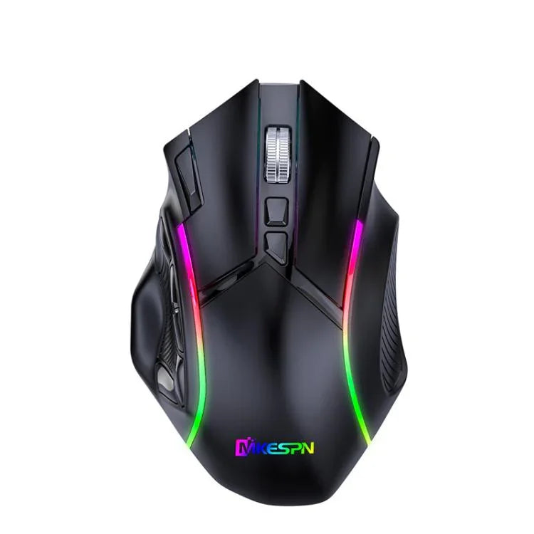 MKESPN W605 Triple-Mode 24000 DPI 12-key Wireless Gaming Mouse Macro Customization, W605