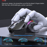 MKESPN W605 Triple-Mode 24000 DPI 12-key Wireless Gaming Mouse Macro Customization, W605