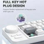 MKESPN  19-Key USB-C Wired Gaming Keyboard Macro Programmable Hot-Swappable Design with Control Knob & Joystick Scroll Wheel, K811  Black