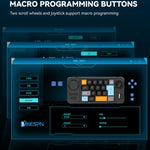 MKESPN  19-Key USB-C Wired Gaming Keyboard Macro Programmable Hot-Swappable Design with Control Knob & Joystick Scroll Wheel, K811  Black