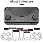 SDRD Wooden Box Karaoke Machine With Wireless Dual Mics All-In-One Speaker System Supports U Disk/TF Card